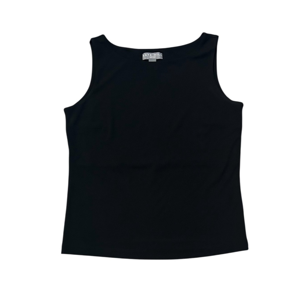 Kate Hill Elegant Black Dressy Tank Top Women’s Petite Medium